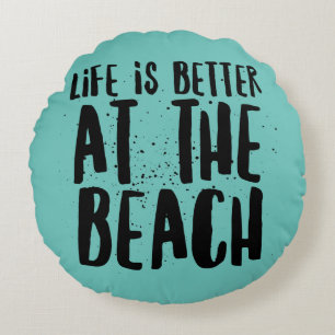 Am Strand Rundes Kissen