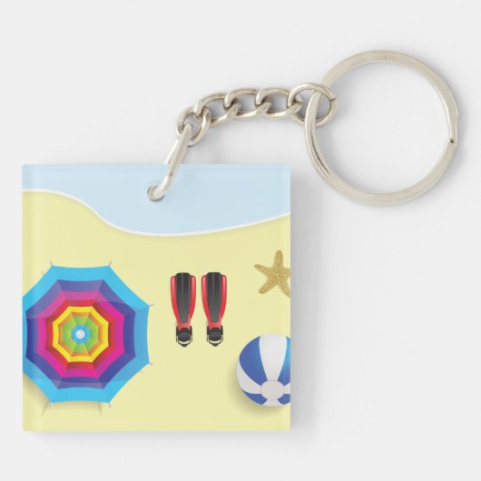 Am Strand Schlüsselanhänger (Rückseite)
