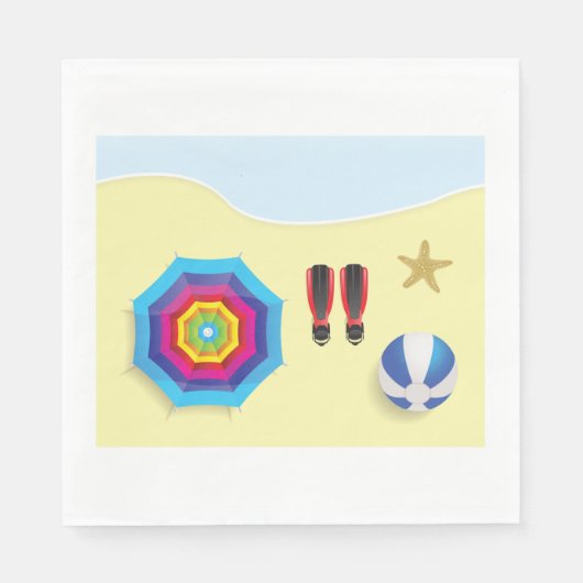 Am Strand Serviette (Vorderseite)