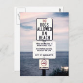 Am Strand sind keine Hunde erlaubt Postkarte (Vorne/Hinten)