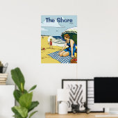 Am Strand, Text bearbeiten Poster (Heimbüro)