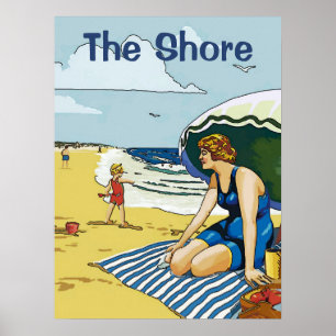 Am Strand, Text bearbeiten Poster