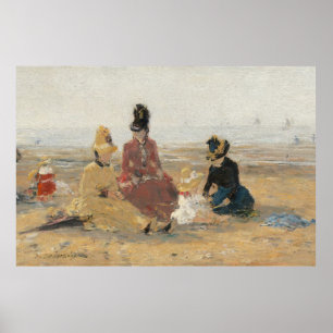 Am Strand Trouville 1887 von Eugene Boudin  Poster
