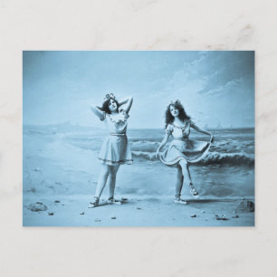 Am Strand Vintag 1902 Postkarte