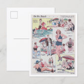 Am Strand - Vintage - 1935 Postkarte (Vorne/Hinten)