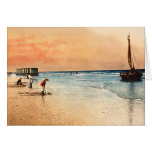 Am Strand - Vintage Kunst