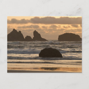 Am Strand von Bandon, Oregon Postkarte