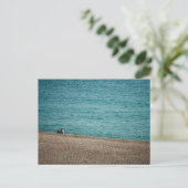 Am Strand von Beer Postkarte (Stehend Vorderseite)
