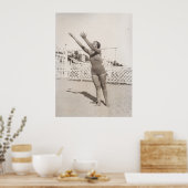 Am Strand von Cannes in den 30er Jahren Poster (Küche)