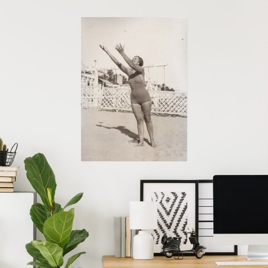 Am Strand von Cannes in den 30er Jahren Poster (Heimbüro)