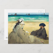 Am Strand von Edouard Manet (1873) Postkarte (Vorne/Hinten)