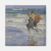 Am Strand (von Edward Henry Potthast) Magnet (Vorne)
