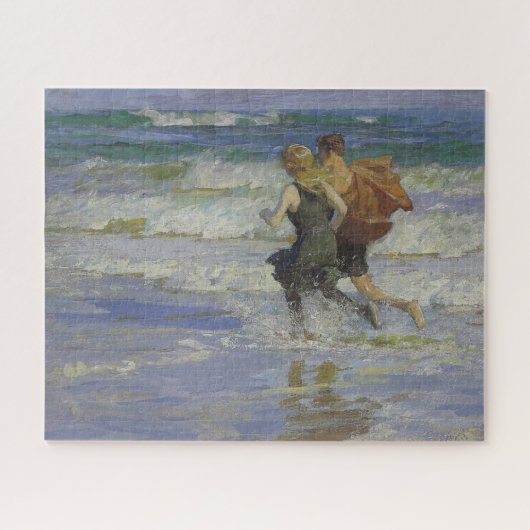 Am Strand (von Edward Henry Potthast) Puzzle (Horizontal)