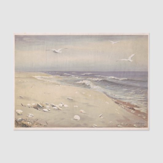 Am Strand von Fidelia Bridges Seidenpapier (Vorderseite)