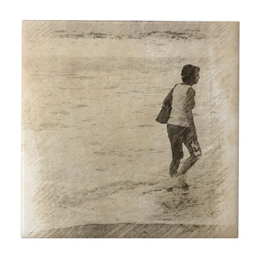 am Strand von Ipanema Fliese (Vorderseite)