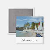 Am Strand von Mauritius Magnet (Vorderseite/Rückseite)
