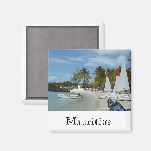 Am Strand von Mauritius Magnet (Vorderseite/Rückseite)