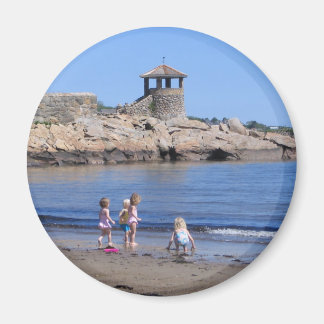 Am Strand von Rockport, MA Magnet