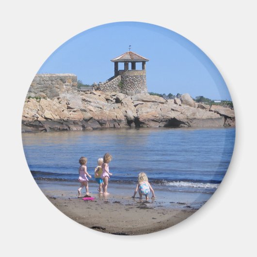 Am Strand von Rockport, MA Magnet (Vorne)