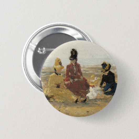 Am Strand von Trouville| 1887 Button (Vorne & Hinten)