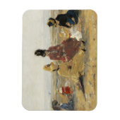 Am Strand von Trouville | 1887 Magnet (Vertikal)