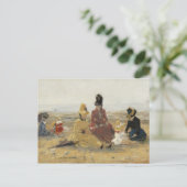 Am Strand von Trouville | 1887 Postkarte (Stehend Vorderseite)