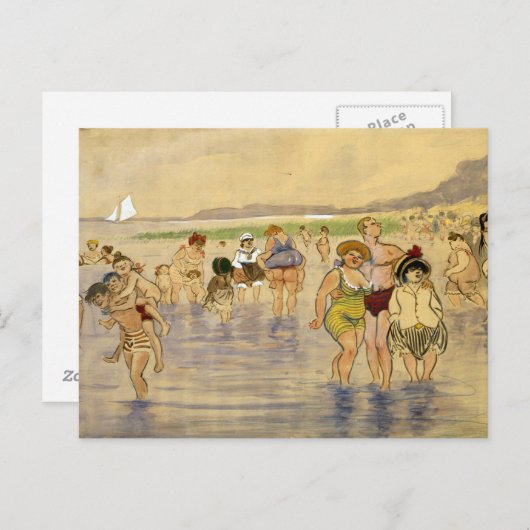 Am Strand - Zille Postkarte (Vorne/Hinten)