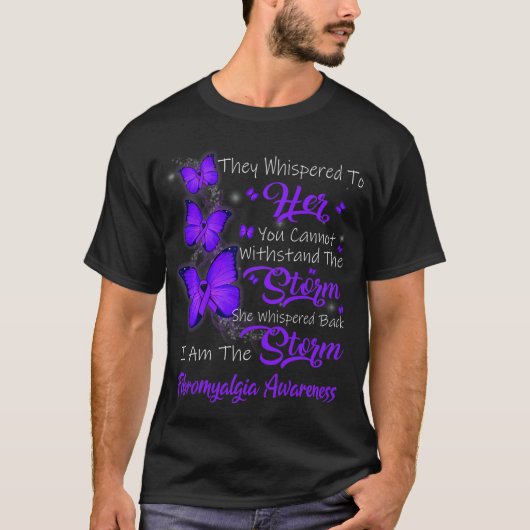 Am Sturm Fibromyalgie Bewusstsein T-Shirt (Vorderseite)