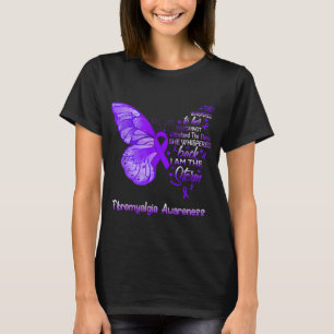 Am Sturm Fibromyalgie Bewusstseinsschmetterling 1 T-Shirt
