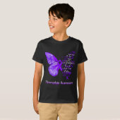 Am Sturm Fibromyalgie Bewusstseinsschmetterling 1 T-Shirt (Vorne ganz)