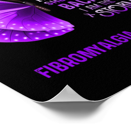 Am Sturm Fibromyalgie Butterfly Poster (Ecke)