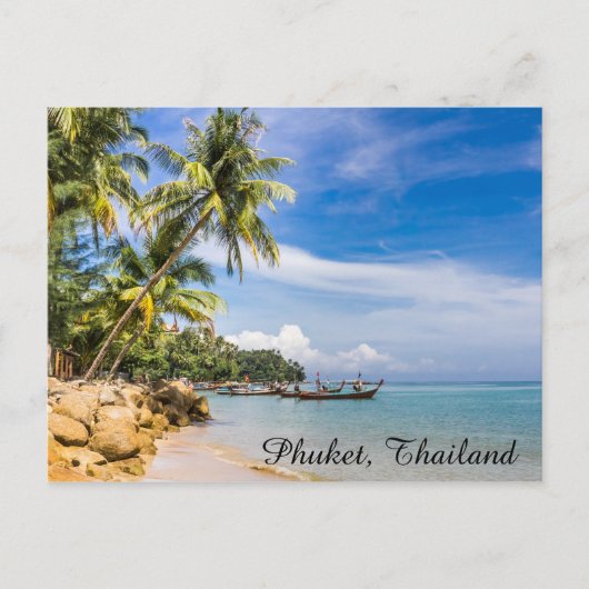 Am südlichen Ende des Strandes von Bang Tao gepfer Postkarte (Vorderseite)