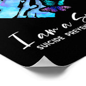 Am Survivor Suizid Prevention Awareness Heart B Poster (Ecke)