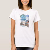 am T - Shirt der Frau am Meer (Vorderseite)