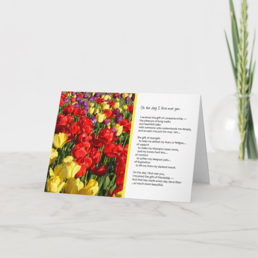 Am Tag, an dem ich dich kennenlerne.. Freundschaft Karte (Vorderseite)