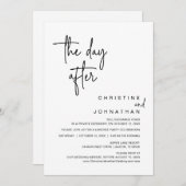 Am Tag danach, Hochzeitsessen Party Einladung (Vorne/Hinten)