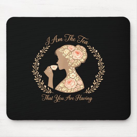Am Tee wird sarkastischer britischer Humor sein Mousepad (Vorne)