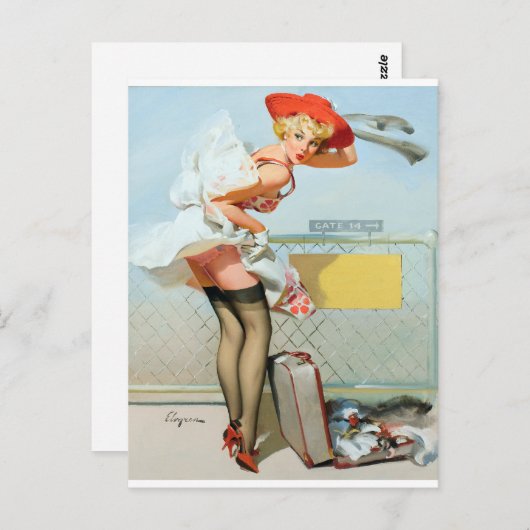 Am Tor Button hoch Postkarte (Vorne/Hinten)