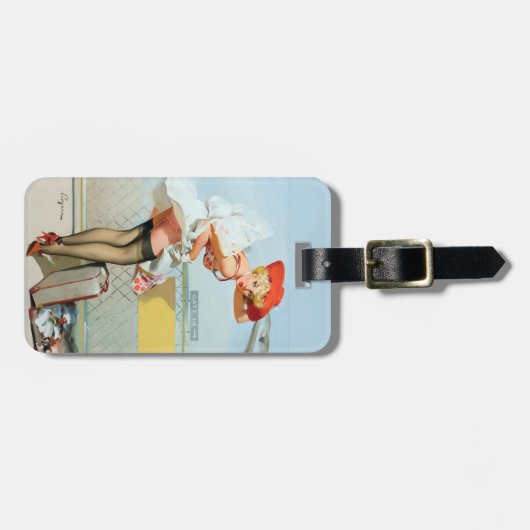 Am Tor-Button oben Gepäckanhänger (Vorderseite horizontal)