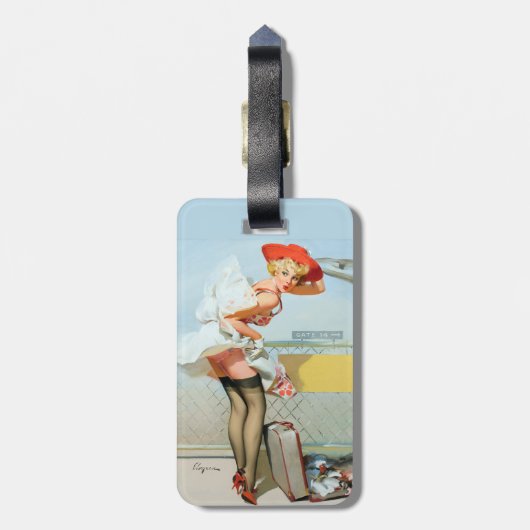 Am Tor-Button oben Gepäckanhänger (Rückseite vertikal)