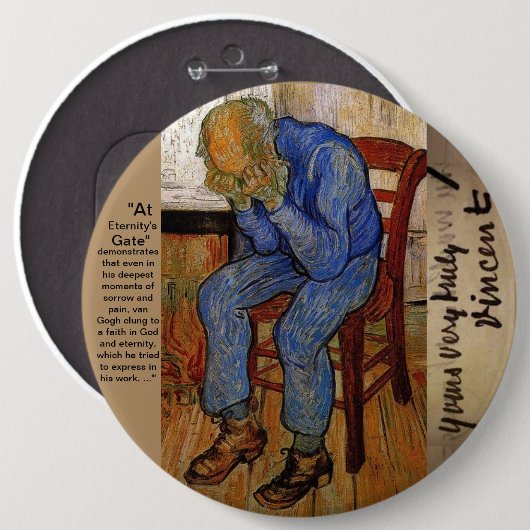 Am Tor der Ewigkeit durch Van Gogh Button (Vorne & Hinten)