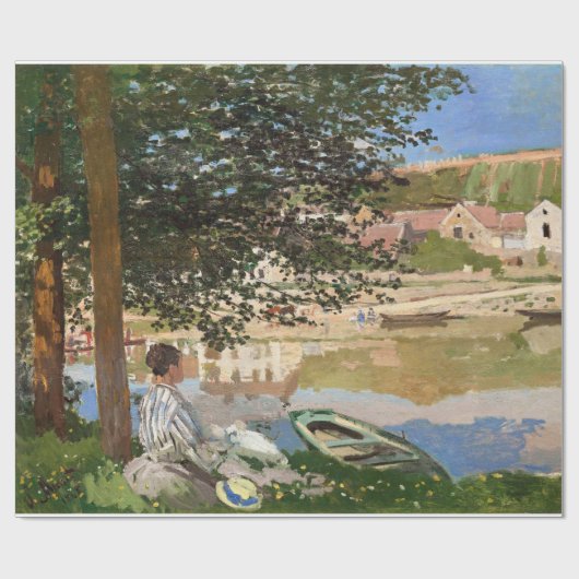 Am Ufer der Seine von Monet Geschenkpapier (Flach)