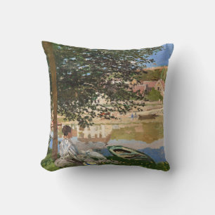 Am Ufer der Seine von Monet Kissen