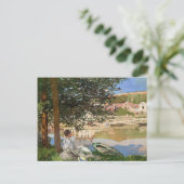 Am Ufer der Seine von Monet Postkarte (Stehend Vorderseite)