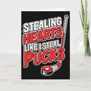 Am Valentinstag Herzen stehlen wie ich Pucks stehl Karte