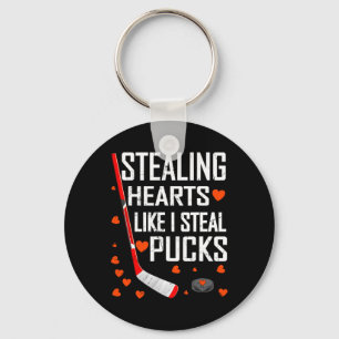 Am Valentinstag Herzen stehlen wie ich Pucks stehl Schlüsselanhänger