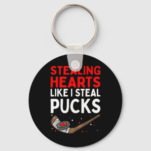 Am Valentinstag Herzen stehlen wie ich Pucks stehl Schlüsselanhänger