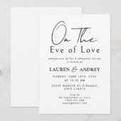 Am Vorabend des Hochzeitsproben-Dinners Einladung (Vorne/Hinten)