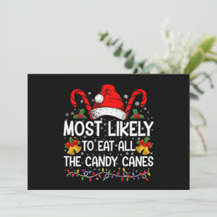 Am Wahrscheinlichsten alle Candy Canes Weihnachten Einladung
