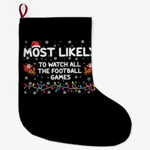 Am Wahrscheinlichsten Alle Fußballspiele Schaut Großer Weihnachtsstrumpf